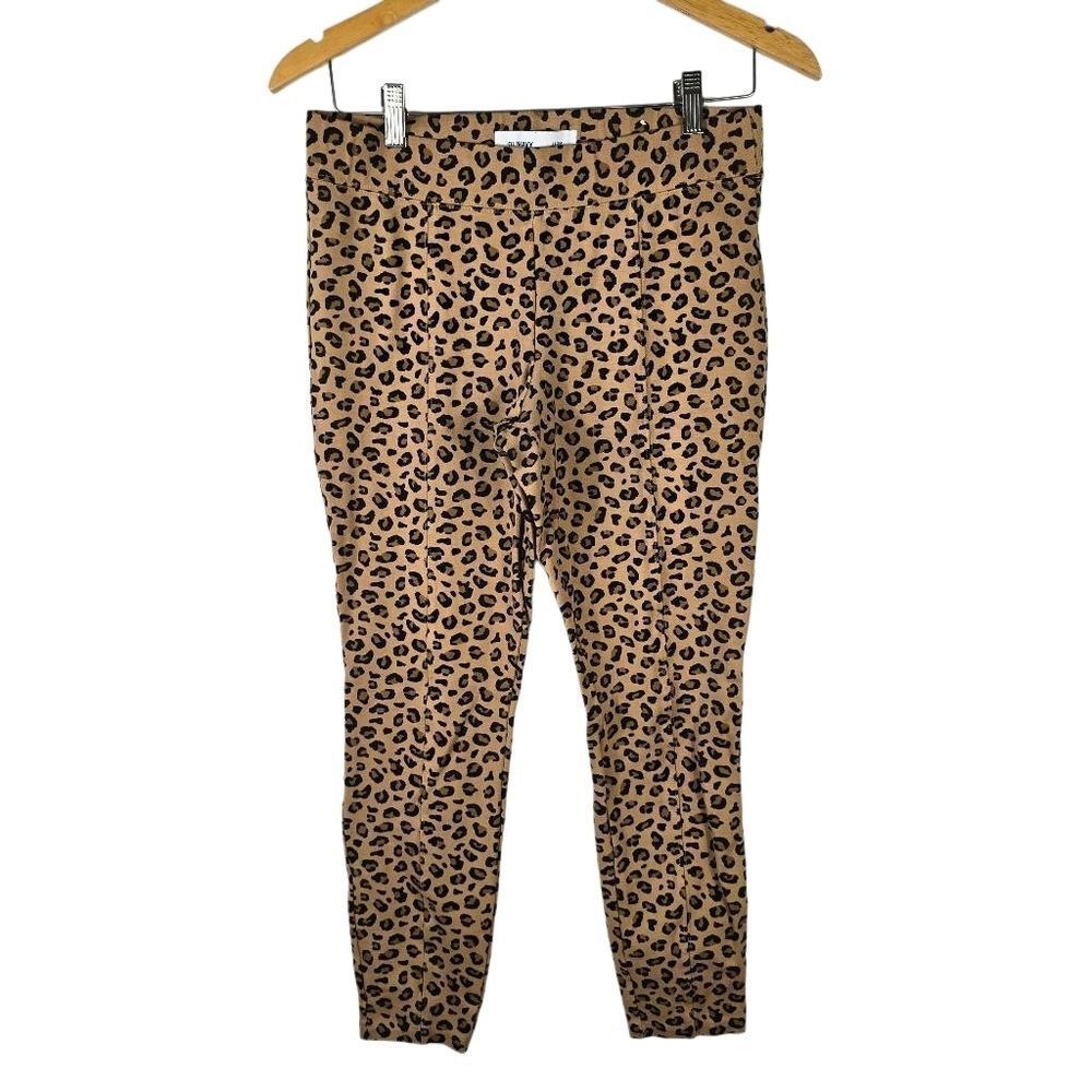 Old Navy Leopard Print Leggings - Tan and Black Size M